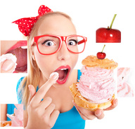 collage micro vore glasses shrunken_men shrunken_man high_res dessert silly