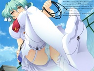 drawing crush collage large_breasts glasses blue_hair stockings pantyshot shrunken_men tie shrunken_man outdoors whip garter
