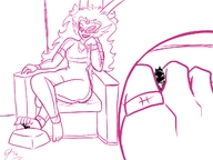 drawing giantess monochrome shrunken_person homestuck twisted_persona the_condesce her_imperious_condescension the_black_queen