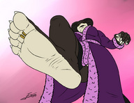 giantess barefoot robe under_foot toe_ring point_of_view no_background evil-sprite