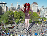 giantess collage feet city buildings shoes red_hair legs shrunken_people streets crlvr courtyard new_york_city union_square shelle_chii shelle