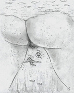 drawing giantess monochrome underwater swimming nikko hairy_pussy fish