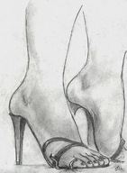 giantess crush monochrome high_heels under_foot nikko no_background violence