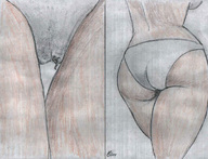 drawing giantess climbing topless nikko wedged no_background