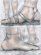 drawing giantess crush barefoot high_heels in_shoe cruel nikko no_background multiple_panels