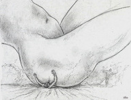 drawing giantess monochrome butt_crush blood nikko no_background slam