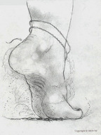 drawing giantess crush monochrome barefoot cruel under_foot nikko no_background
