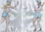 drawing crush color bat blood shrunken_men death nikko bucket baseball hats baseball_bat pitched pitching