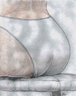 butt_crush sitting chair pencil_drawing white_panties nikko panty_entrapment