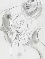 drawing giantess nude monochrome flying nikko tripping no_background
