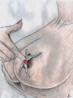 breasts nipples pencil_drawing nikko manicure against_breasts