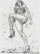 drawing giantess crush monochrome long_hair foot_crush nikko see_through miltary violence