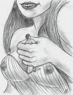 giantess monochrome long_hair handheld smiling nikko see_through no_background