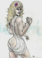 drawing giantess nude color long_hair handheld nikko no_background