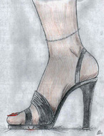 drawing giantess crush color high_heels blood under_foot nikko violence