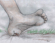 drawing giantess crush color barefoot blood gore nikko no_background violence