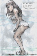 giantess crush long_hair barefoot nipping blood brunette story gore under_foot nikko violence