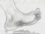 drawing giantess feet monochrome nikko imminent_crush no_background