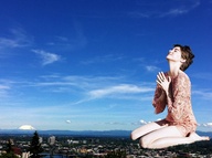 giantess collage buildings brunette short_hair kneeling mountains sky gts47 shailene_woodley