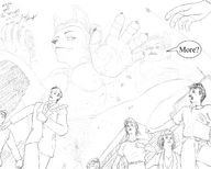 furry anthro monochrome destruction buildings paws xtreme7 running shrunken_people giantesses yellow07