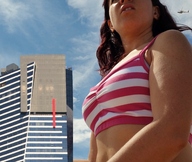 giantess collage helicopter brunette low_angle skyscraper sky point_of_view giulio_10
