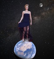giantess collage earth blonde space high_heels moon dress lifting_skirt jennifer_lawrence zitukx cosmic_giantess