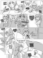 drawing comic monochrome glasses story short_hair shrunken_woman pocket dialogue herretik
