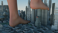 giantess city mega barefoot looming outdoors impending_doom digital_render fater