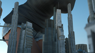 giantess city mega buildings kneeling shorts looming outdoors digital_render fater