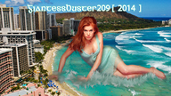 giantess collage beach cleavage red_hair outdoors looking_at_viewer giantessbuster209 isla_fisher