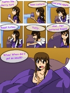 drawing nude comic color brunette shrunken_woman bunny_girl alice_in_wonderland shrinking_potion herretik celia_in_wonderland