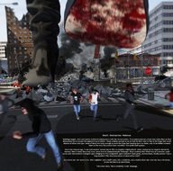giantess crush city mega comic high_heels blood story foot_crush cruel redfiredog digital_render
