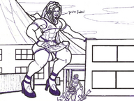 drawing nipples monochrome cum giant male penis high_heels military smiling story garters crossdressing soldiers looking_at_victim scrotum