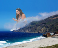 giantess collage mega beach handheld cleavage ocean brunette wonderslug sitting cruise_ship sunglasses sand pink_nails clouds manicure rainbow big_sur looking_at_tiny casey_batchelor