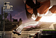 city handheld traffic glasses brunette smiling cat_girl vehicles omar-dogan 5th_capsule