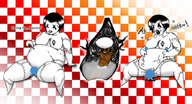 drawing black_hair color story short_hair heart censored inside_view dialogue censorship stitches