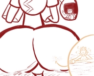 butt climbing garnet unaware twisted_persona pearl steven_universe garnet_(steven_universe)