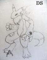 furry monochrome anime paws shrunken_woman pinned pencil_drawing under_foot