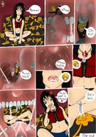 drawing comic black_hair color long_hair tongue saliva green_eyes brunette story shrunken_men shrunken_man inside_mouth tongue_piercing dialogue silentwarrior3800 pierced_tongue