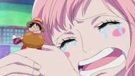 drawing giantess color handheld crying pink_hair tears closed_eyes