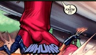 drawing giantess crush mega color claws boots avengers comic_book giant_girl dialogue wolverine janet_van_dyne marvel_comics
