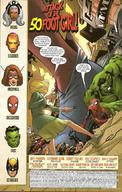 drawing giantess crush mega color shrunken_people avengers comic_book costume giant_girl microphone reporter wolverine iron_man hulk janet_van_dyne spider-man marvel_comics