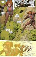 drawing giantess mega comic color shrinking shrunken story storm avengers costume cape giant_girl dialogue watermark wolverine superheroes janet_van_dyne spider-man marvel_comics