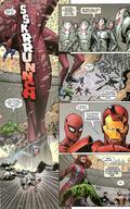 breasts drawing giantess mega comic color destruction foot_crush comic_book indoors giant_girl wolverine iron_man hulk captain_america janet_van_dyne ultron spider-man marvel_comics