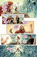 breasts drawing comic color long_hair handheld red_hair shrunken_woman avengers comic_book venus cape giant_girl thor janet_van_dyne marvel_comics the_wasp