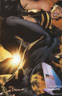 breasts drawing giantess mega black_hair color butt gloves asian short_hair boots foot_crush looking_down top running_away america air_force_one janet_van_dyne marvel_comics the_wasp bare_midriff betty_ross nick_fury ultimates