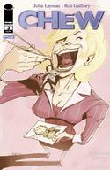 drawing blonde comic color shrunken_men shrunken_man open_mouth chopsticks chew closed_eyes sushi