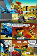 drawing giantess wings city mega color giganta jumpsuit dialogue running_away dc_comics blue_beetle comic_books