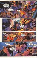 drawing giantess city mega comic black_hair color destruction story giganta red_hair foot_crush robin sunglasses crouching costume wonder_woman cape earrings jumpsuit dialogue watermark superheroes dc_comics nemesis hair_bun