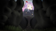 giantess panties anime tights striped_panties digital_render